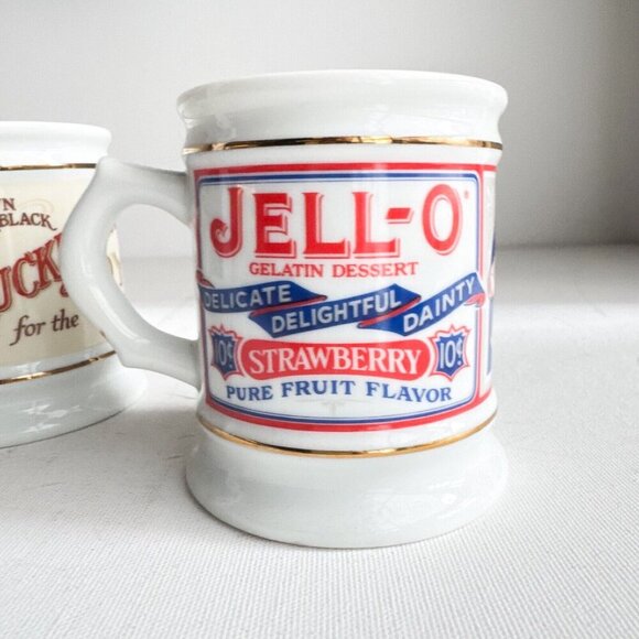 Vintage The Corner Store Mugs Set of 2 Jello and Buckingham Dye for Whiskers - Picture 5 of 10